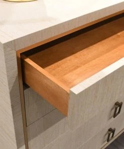 Bungalow 5 New Arrivals Parker Large 5 Drawer Chest Silver Lacquered Grasscloth 12 Bungalow 5 New Arrivals Parker Large 5 Drawer Chest Silver Lacquered Grasscloth