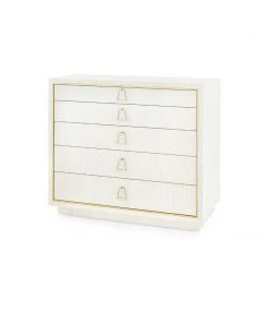 Bungalow 5 Parker Large 5 Drawer Chest Light Natural New Arrivals