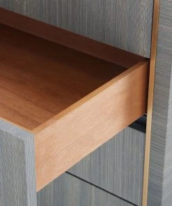 Bungalow 5 Parker Large 5 Drawer Chest Slate Blue Lacquered Grasscloth 17 Bungalow 5 Parker Large 5 Drawer Chest Slate Blue Lacquered Grasscloth