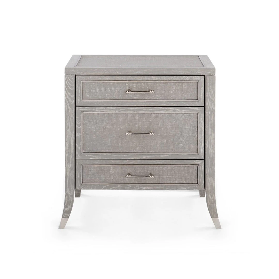Bungalow 5 Paulina 3 Drawer Side Table Gray New Arrivals Bungalow 5 Paulina 3 Drawer Side Table Gray New Arrivals