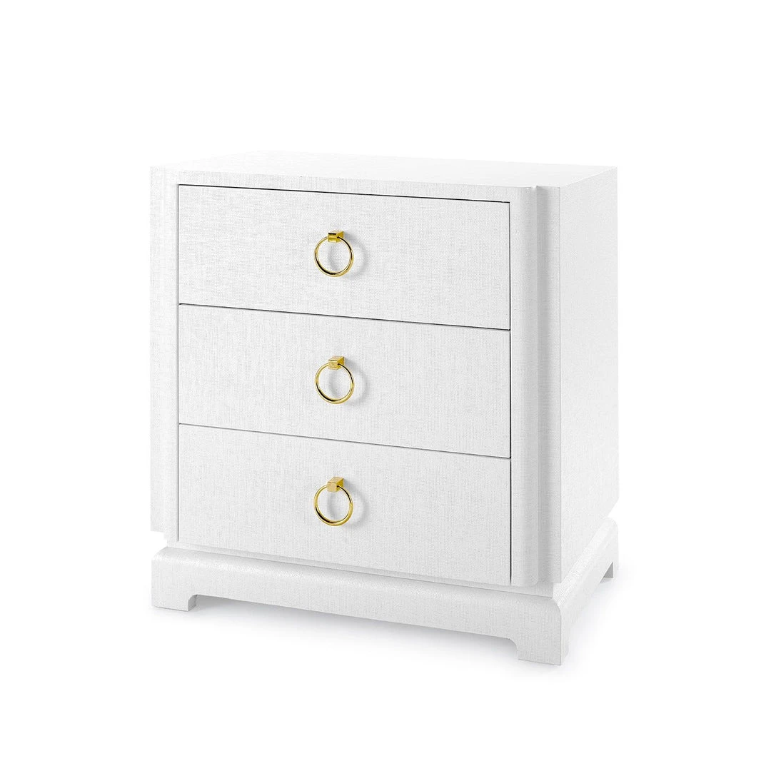Bungalow 5 Pavel 3 Drawer Side Table White New Arrivals 5 Bungalow 5 Pavel 3 Drawer Side Table White New Arrivals
