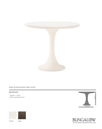 Bungalow 5 Rope Center Table White 8 Bungalow 5 Rope Center Table White