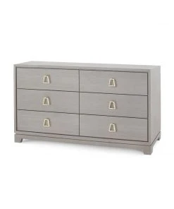 Bungalow 5 Stanford Extra Large 6 Drawer Chest Taupe Gray New Arrivals