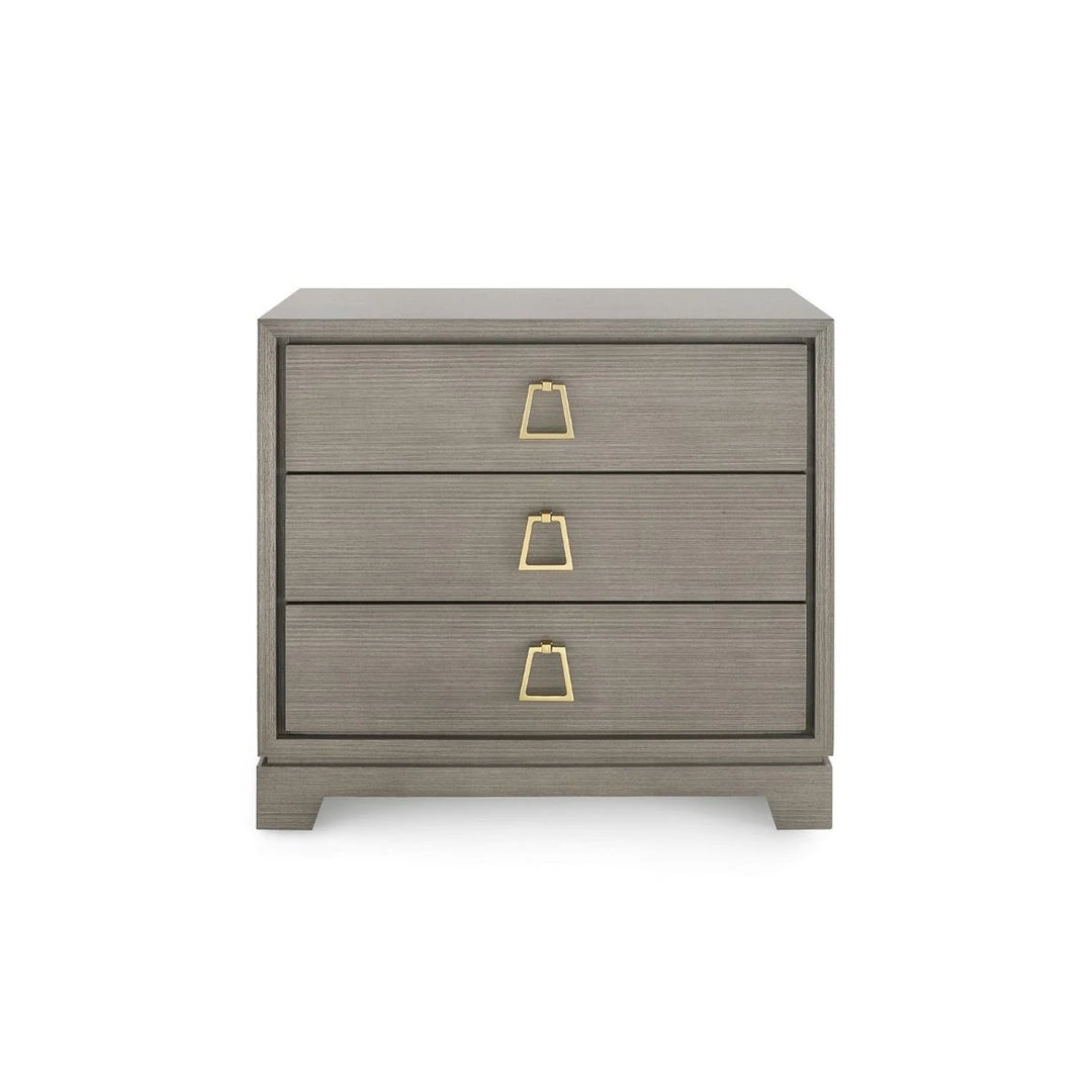 Bungalow 5 Stanford 3 Drawer Side Table Taupe Gray 4 Bungalow 5 Stanford 3 Drawer Side Table Taupe Gray