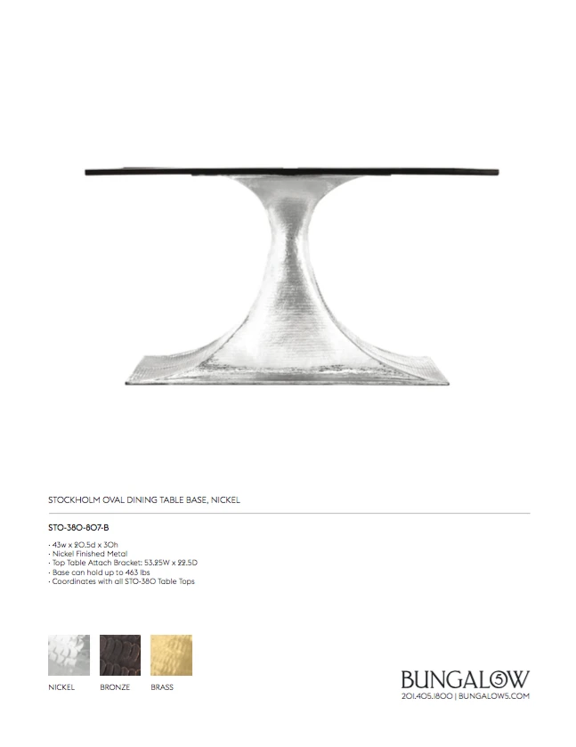 Bungalow 5 Stockholm Oval Dining Table Nickel New Arrivals 10 Bungalow 5 Stockholm Oval Dining Table Nickel New Arrivals