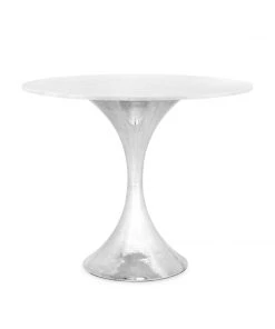 Bungalow 5 New Arrivals Stockholm Center Round Table Nickel With White Marble Top