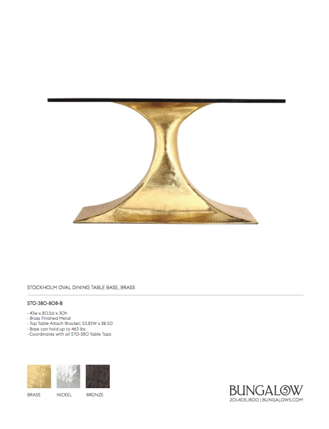 Bungalow 5 Stockholm Oval Dining Table Gold 8 Bungalow 5 Stockholm Oval Dining Table Gold