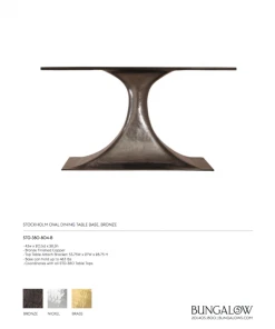 Bungalow 5 New Arrivals Stockholm Oval Dining Table Bronze