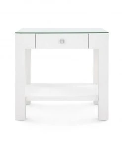 Bungalow 5 New Arrivals Valentina 1 Drawer Side Table White