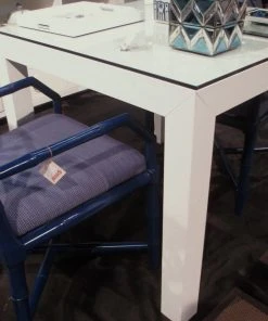 Bungalow 5 New Arrivals Valentina Grasscloth Game Table White 11 Bungalow 5 New Arrivals Valentina Grasscloth Game Table White