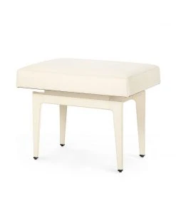 Bungalow 5 New Arrivals Winston Stool Ivory Leather