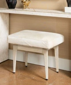 Bungalow 5 New Arrivals Winston Stool White Hide