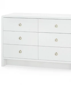Bungalow 5 Bryant Linen Extra Large 6 Drawer Chest White New Arrivals