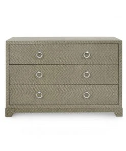 Bungalow 5 Brittany Large 3 Drawer Chest Gray Tweed New Arrivals
