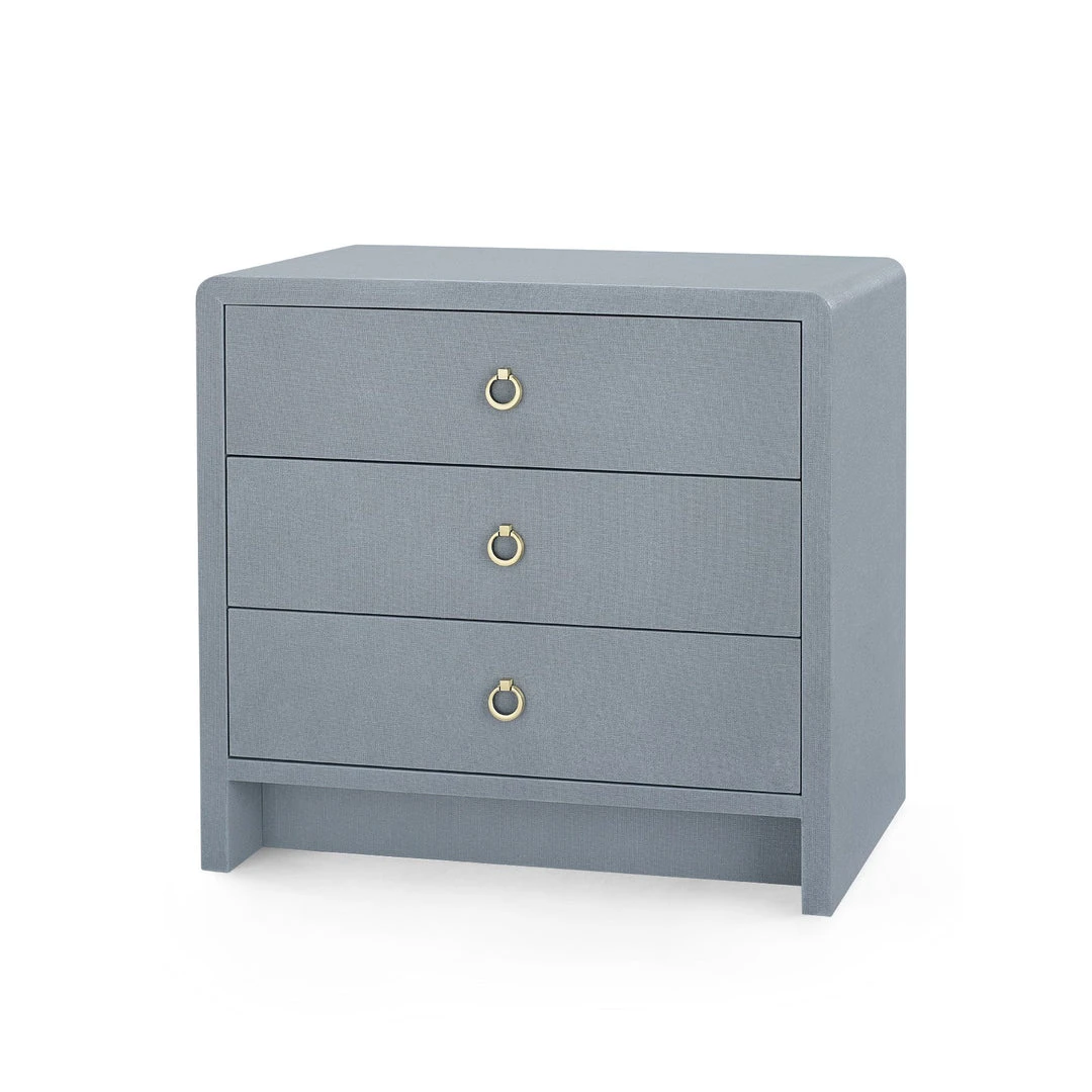 Bungalow 5 Bryant Linen 3 Drawer Side Table Gray New Arrivals 3 Bungalow 5 Bryant Linen 3 Drawer Side Table Gray New Arrivals
