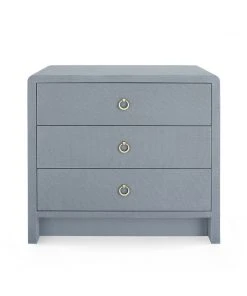 Bungalow 5 Bryant Linen 3 Drawer Side Table Gray New Arrivals 20 Bungalow 5 Bryant Linen 3 Drawer Side Table Gray New Arrivals