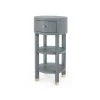 Bungalow 5 New Arrivals Claudette One Drawer Round Side Table Gray 1 Bungalow 5 New Arrivals Claudette One Drawer Round Side Table Gray