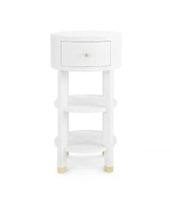 Bungalow 5 Claudette One Drawer Round Side Table White New Arrivals 13 Bungalow 5 Claudette One Drawer Round Side Table White New Arrivals
