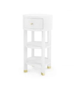 Bungalow 5 Claudette One Drawer Round Side Table White New Arrivals
