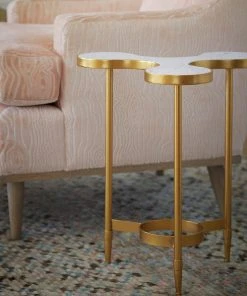 Bungalow 5 New Arrivals Clover Side Table White