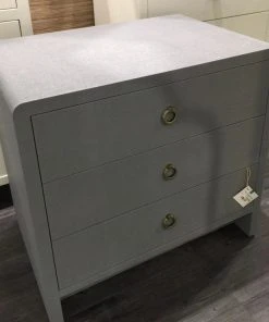 Bungalow 5 Bryant Linen 3 Drawer Side Table Gray New Arrivals 17 Bungalow 5 Bryant Linen 3 Drawer Side Table Gray New Arrivals