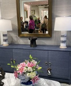 Bungalow 5 New Arrivals Meredith Extra Large 4 Door Cabinet Navy Blue