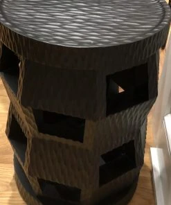 Bungalow 5 Zanzibar Side Table And Stool Black