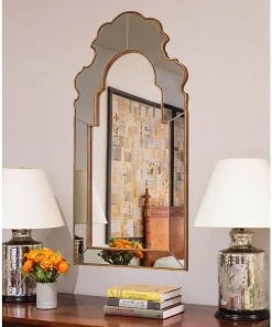 Mirror Home Distressed Gold Leaf And Grey Mirror New Arrivals
