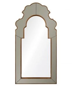 Mirror Home Distressed Gold Leaf And Grey Mirror New Arrivals