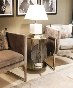 Worlds Away Chico Side Table Gold Leaf New Arrivals