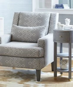 Bungalow 5 New Arrivals Claudette One Drawer Round Side Table Gray