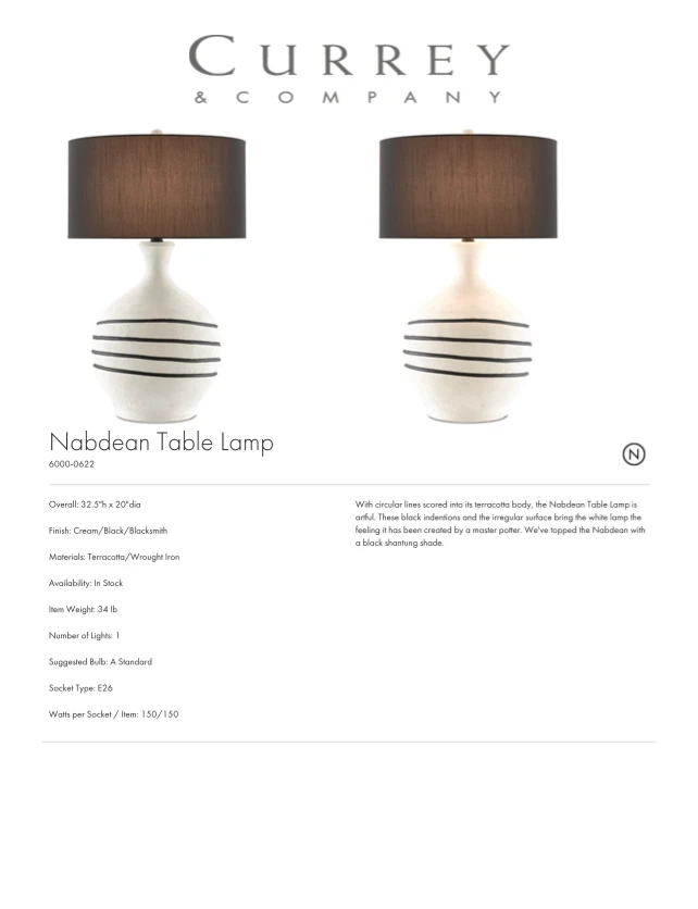 Currey And Company Nabdean Table Lamp New Arrivals 6 Currey And Company Nabdean Table Lamp New Arrivals