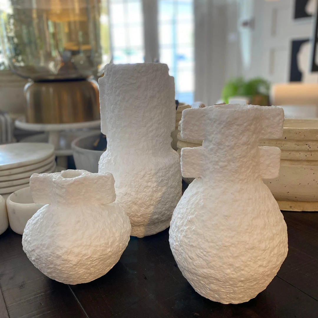 Currey And Company Aegean White Vase Set New Arrivals 4 Currey And Company Aegean White Vase Set New Arrivals