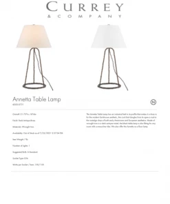 Currey And Company Annetta Table Lamp New Arrivals 5 Currey And Company Annetta Table Lamp New Arrivals
