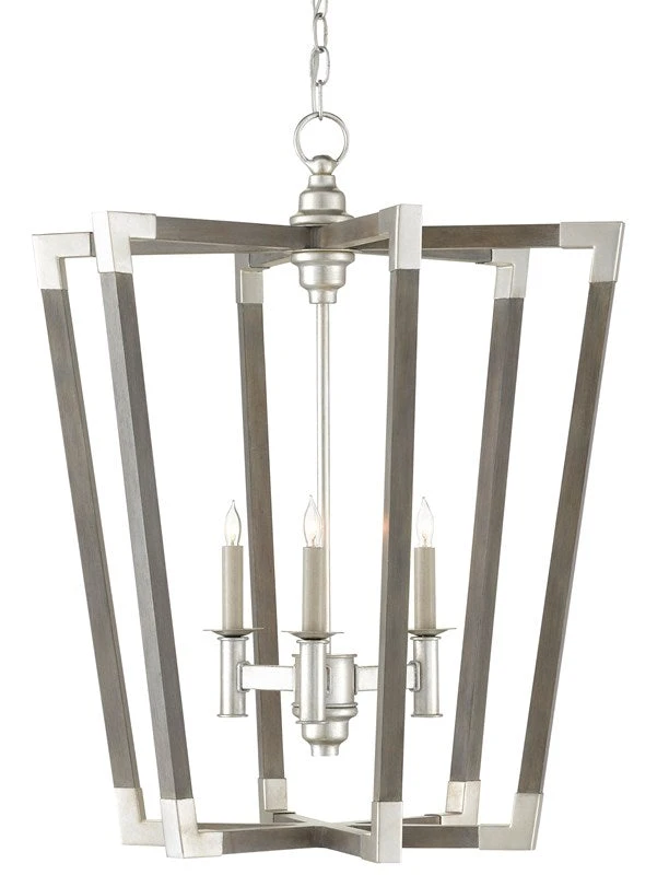 Currey And Company Bastian Medium Lantern Gray 3 Currey And Company Bastian Medium Lantern Gray