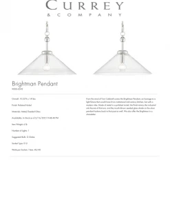 Currey And Company Brightman Pendant 7 Currey And Company Brightman Pendant