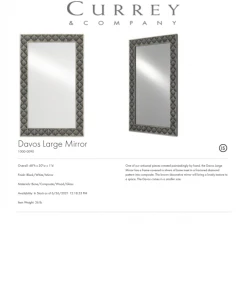 Currey And Company Davos Large Mirror New Arrivals 9 Currey And Company Davos Large Mirror New Arrivals