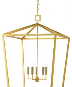 Currey And Company New Arrivals Denison Lantern Gold - 4 Sizes