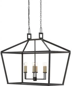 Currey And Company Denison Rectangular Lantern Black 14 Currey And Company Denison Rectangular Lantern Black