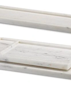 Currey And Company Everett White Tray Set Of 3 New Arrivals