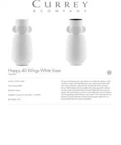 Currey And Company New Arrivals Happy 40 Wings Vase White 9 Currey And Company New Arrivals Happy 40 Wings Vase White