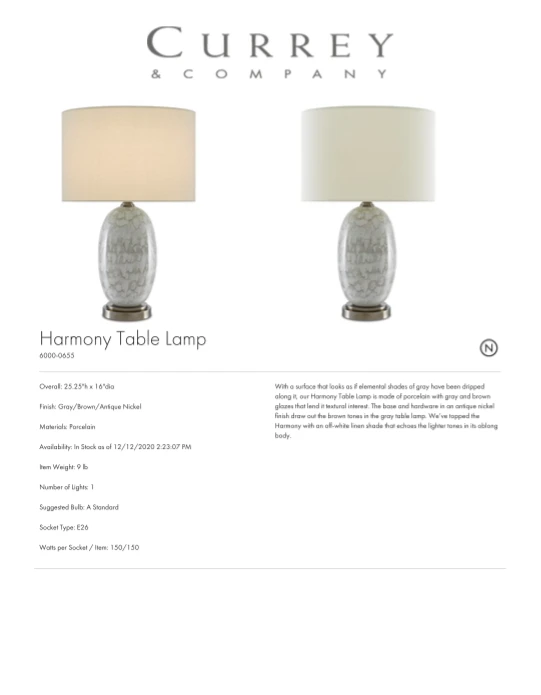 Currey And Company New Arrivals Harmony Table Lamp 7 Currey And Company New Arrivals Harmony Table Lamp