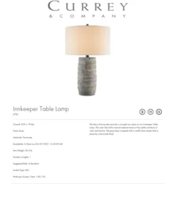 Currey And Company New Arrivals Innkeeper Lamp 4 Currey And Company New Arrivals Innkeeper Lamp