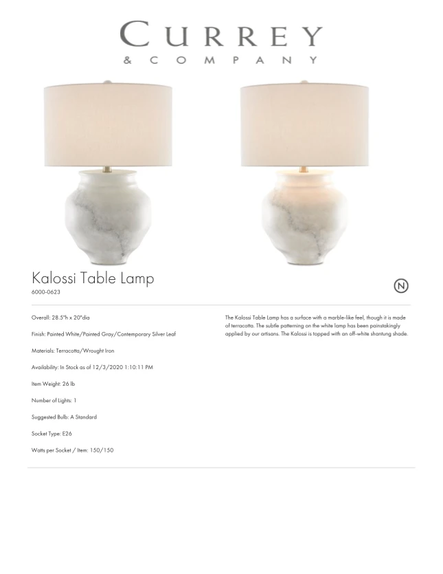 Currey And Company Kalossi Table Lamp 7 Currey And Company Kalossi Table Lamp