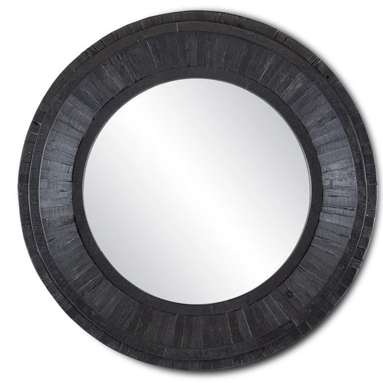 Currey And Company Kanor Black Round Mirror New Arrivals 3 Currey And Company Kanor Black Round Mirror New Arrivals