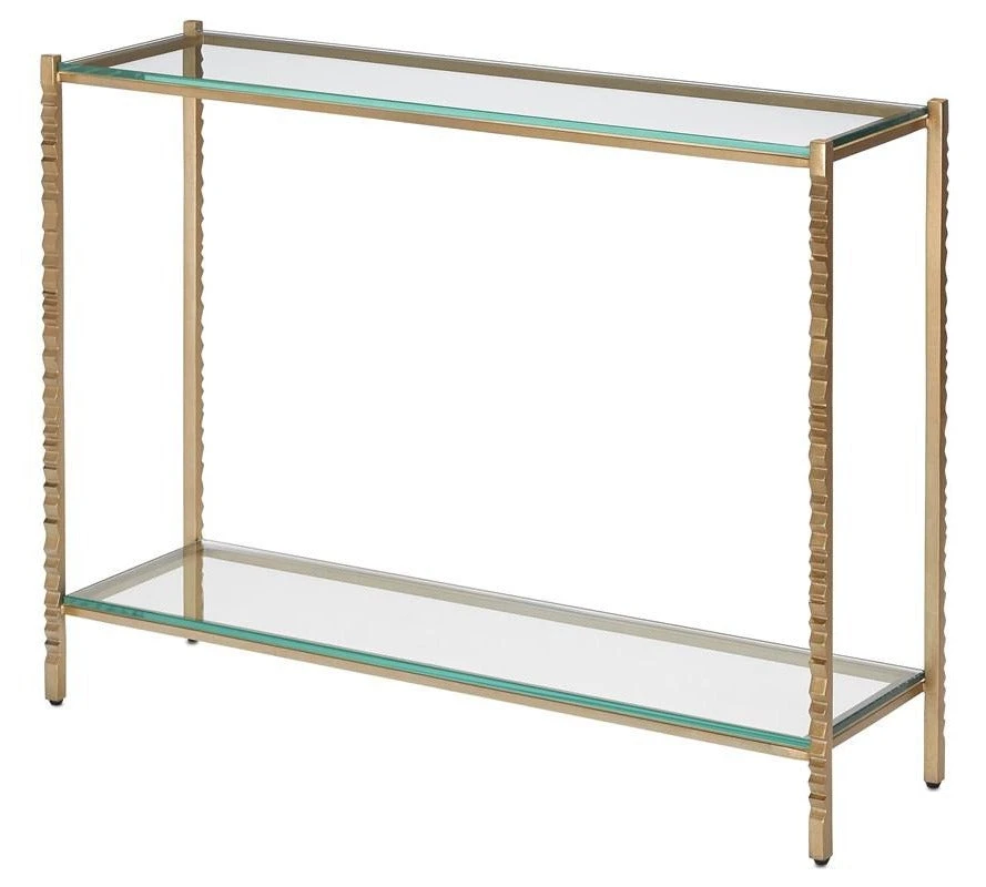 Currey And Company Logan Console Table Gold 3 Currey And Company Logan Console Table Gold