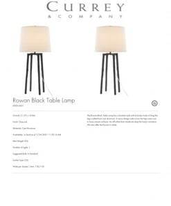 Currey And Company Rowan Table Lamp Black 7 Currey And Company Rowan Table Lamp Black