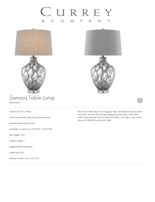 Currey And Company Samara Table Lamp New Arrivals 5 Currey And Company Samara Table Lamp New Arrivals