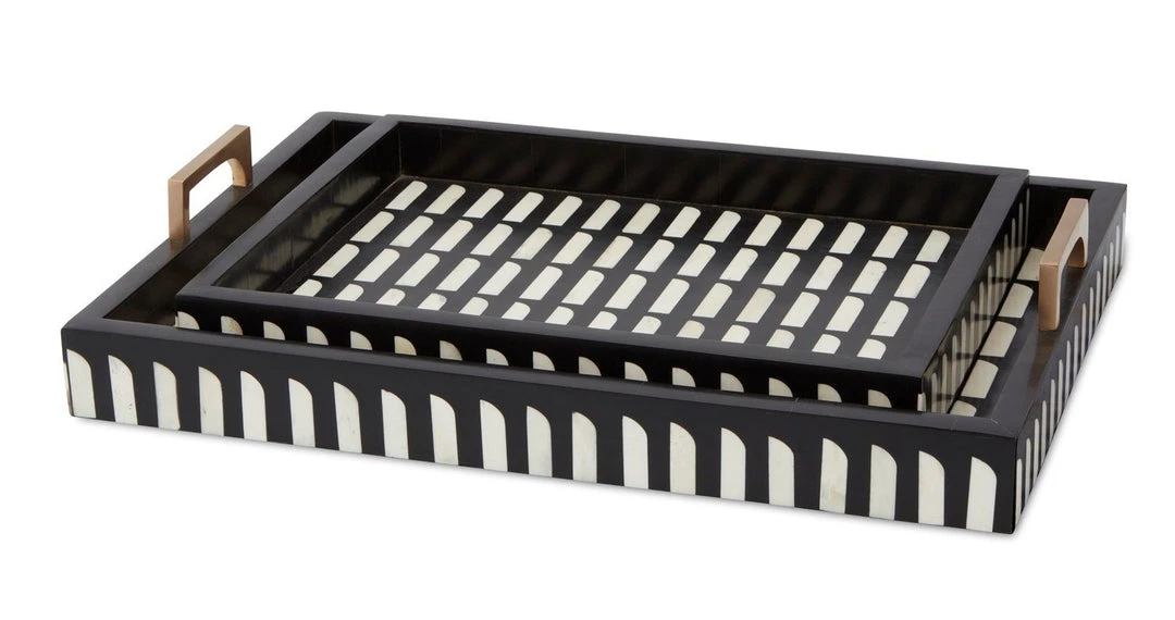 Currey And Company Swoop Tray Set Of Two 3 Currey And Company Swoop Tray Set Of Two