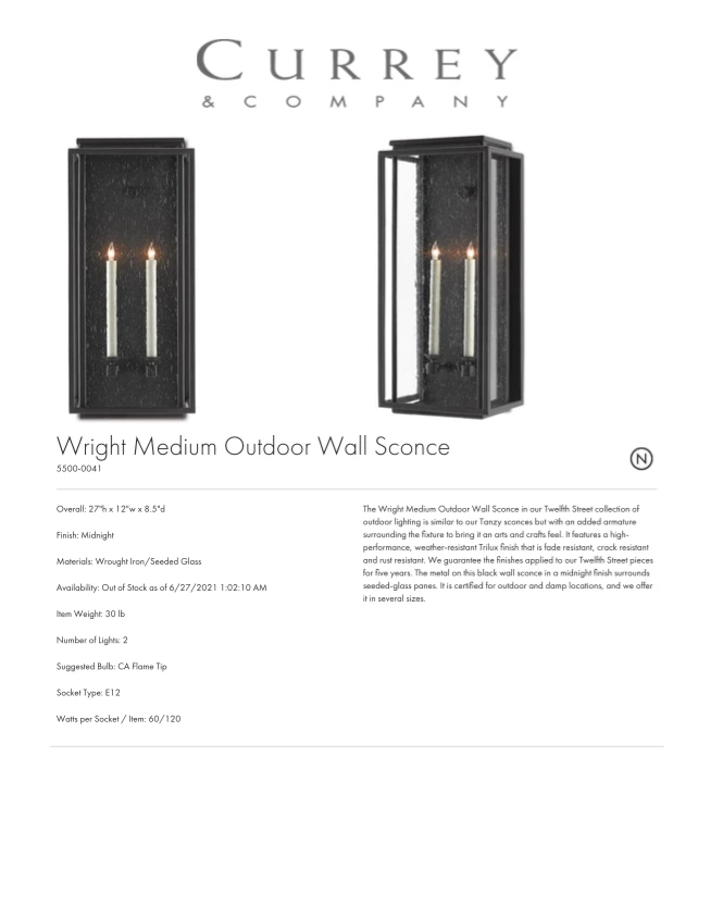 Currey And Company Tanzy Outdoor Sconce Medium New Arrivals 5 Currey And Company Tanzy Outdoor Sconce Medium New Arrivals
